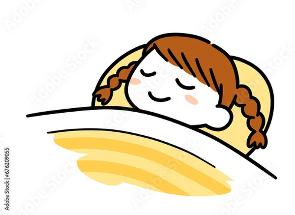 Fototapeta 気持ち良さそうに眠っている女の子