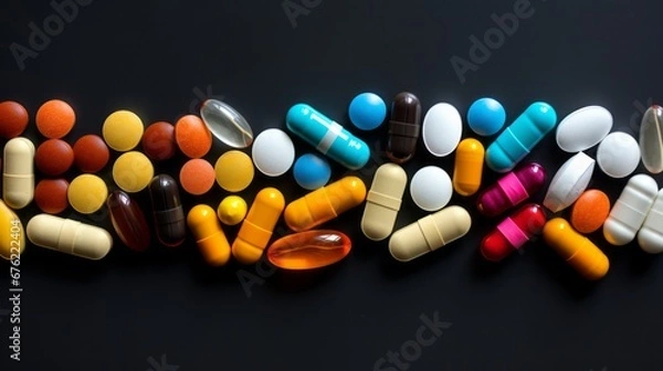 Obraz Shows many types of medicines