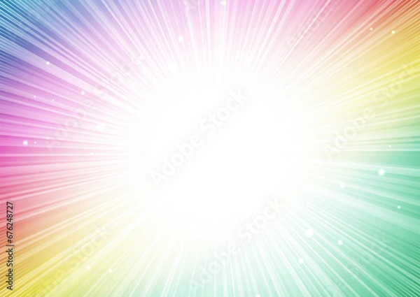 Obraz 虹色の放射状テクスチャ背景