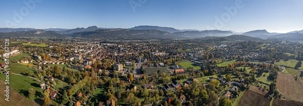 Obraz Belley vue de drone, Ain, Auvergne-Rhône-Alpes, France