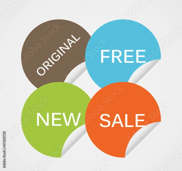 Obraz Sticker collection flat style