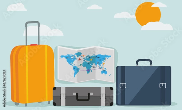 Obraz Travel background isolated on stylish background