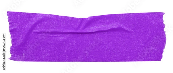 Obraz purple crumpled torn tape isolated on transparent background