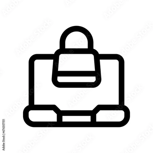 Fototapeta shopping bag line icon