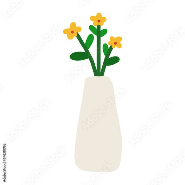 Obraz vase with yellow flowers