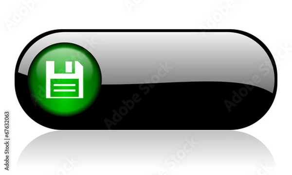 Obraz disk black glossy banner