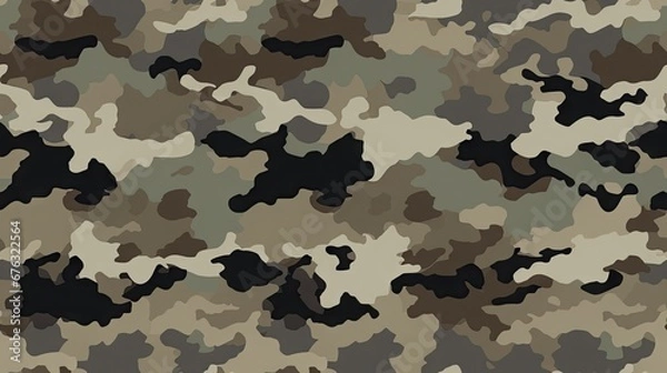 Obraz Seamless army masking design for hunting textile fabric printing and wallpaper. Design for fashion abstract background