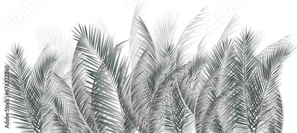 Obraz Macro scale palm leaves. 