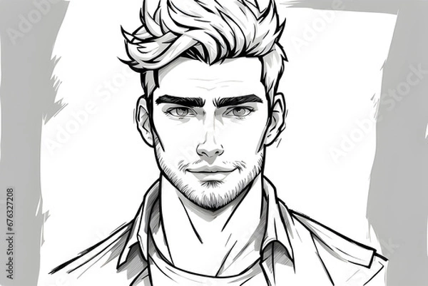 Fototapeta a handsome guy. Generative AI