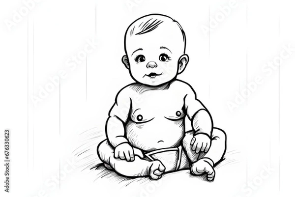 Fototapeta infant. Generative AI