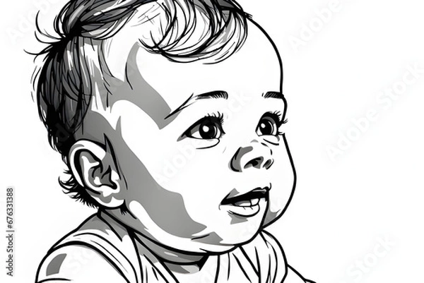 Fototapeta a baby. Generative AI