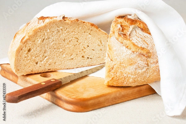 Fototapeta bread cut in half