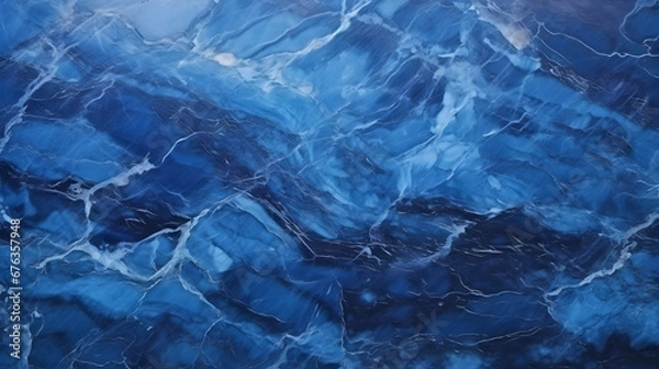Fototapeta Blue marble texture background, natural breccia marbel tiles for ceramic wall and floor, Emperador premium italian glossy granite slab stone ceramic tile, polished quartz, Quartzite ma. generative AI.