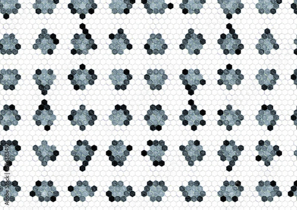 Fototapeta Hexagonal pattern with irregular blurred edge and embossed on the edges.