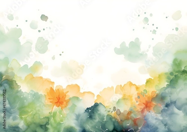 Obraz Abstract Jade color Florals background. Invitation and celebration card.