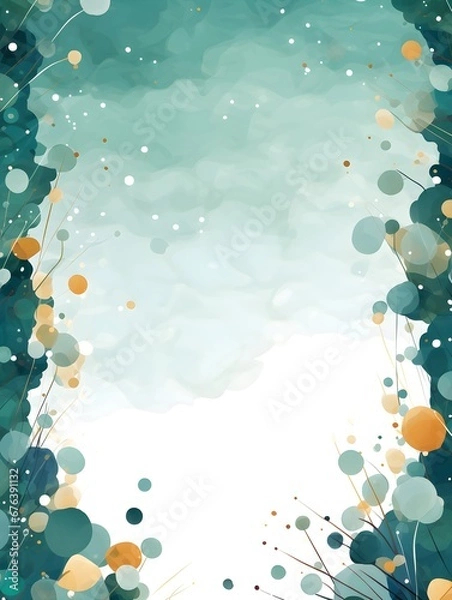 Obraz Abstract Teal celestial background. Invitation and celebration card.