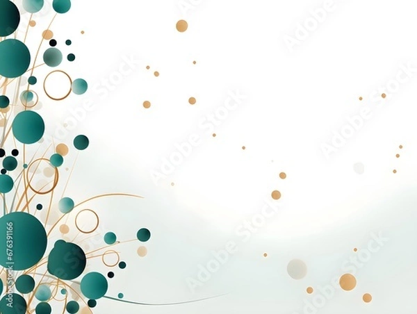 Obraz Abstract Teal ornate background. Invitation and celebration card.