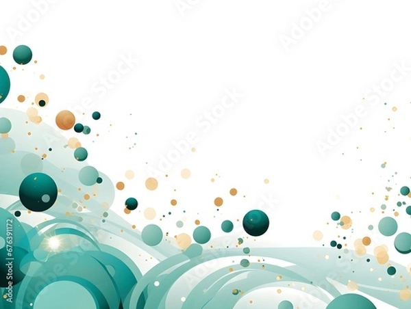 Obraz Abstract Teal ornate background. Invitation and celebration card.