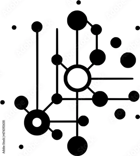 Fototapeta Technology Code Algorithm Outline Icon In Hand-drawn Style