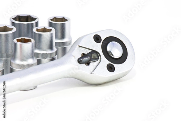 Obraz socket wrench on white background