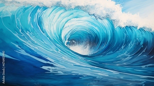 Obraz water splash drawing