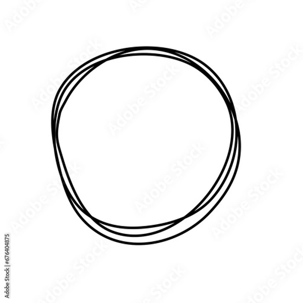 Fototapeta Hand Drawn Circle line Sketch set