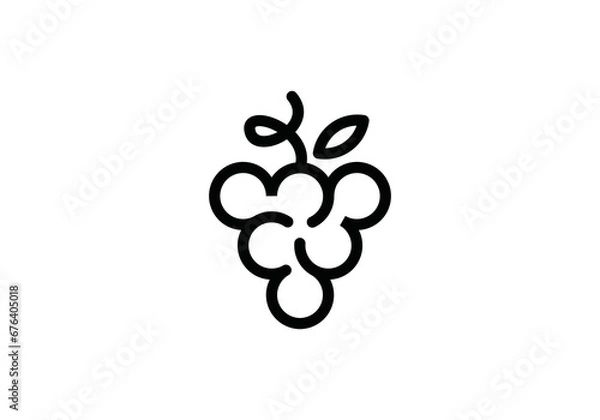 Obraz simple modern grape logo design	
