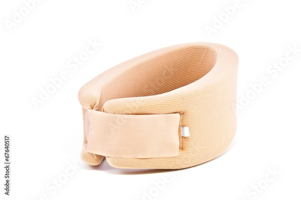 Obraz Neck support brace on white background , soft cervical collar