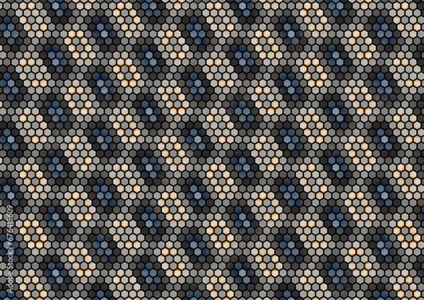 Obraz Hexagonal background with pattern of dark and light colors.