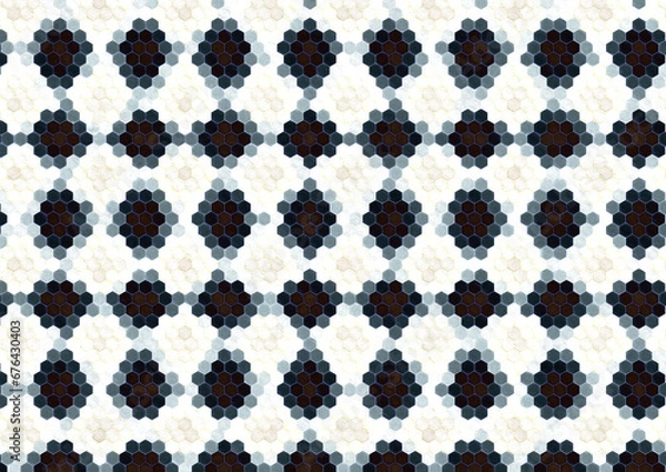 Fototapeta Hexagonal pattern with irregular slate texture.