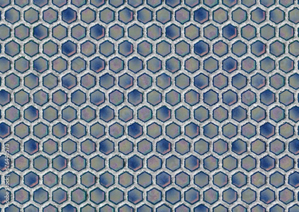 Obraz Hexagonal artistic pattern with relief on hexagonal cells