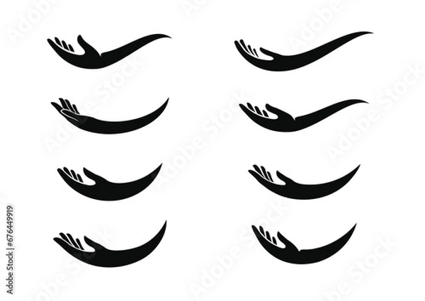 Fototapeta Vector hand icons set