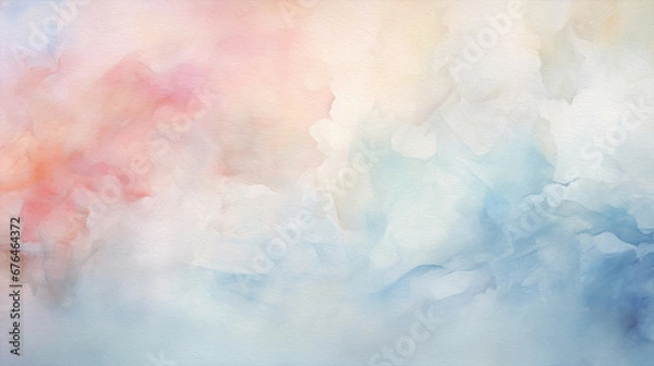 Fototapeta Watercolor Serene Light Blue and Pink Background – Abstract Art for Creative Projects, Web Design, and Relaxing Décor