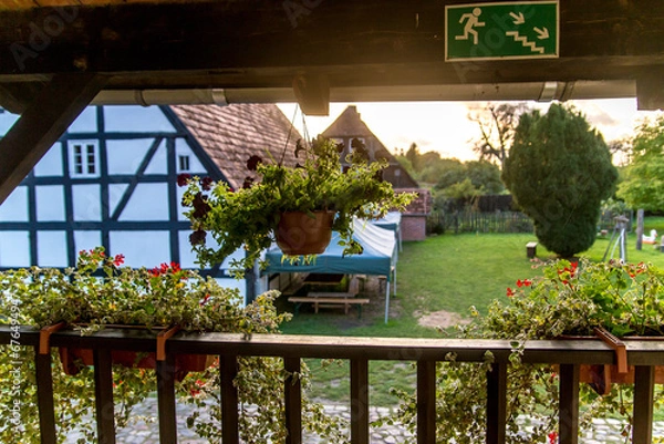 Fototapeta half-timbered, old house