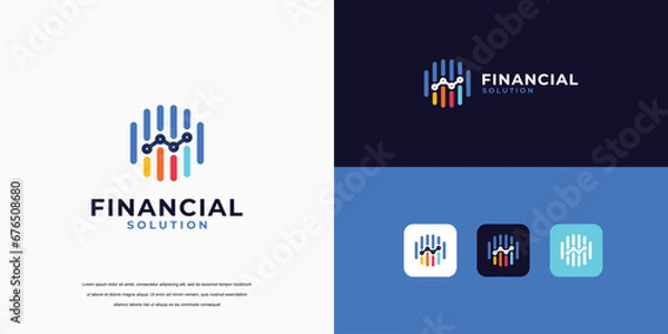 Obraz simple logo vector, financial growth logo