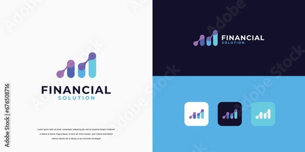 Obraz simple logo vector, financial growth logo