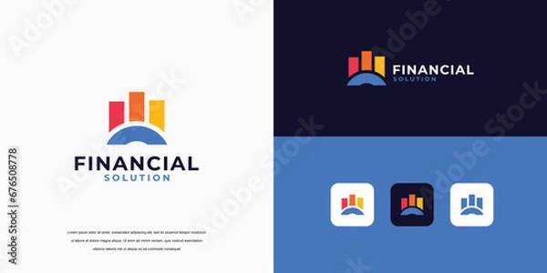 Obraz simple logo vector, financial growth logo