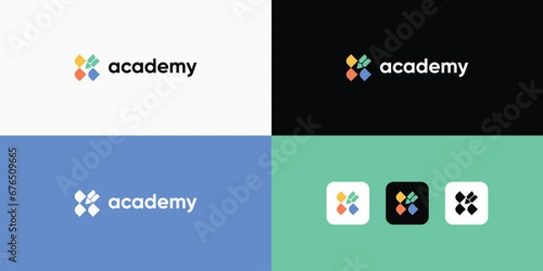 Obraz education logo design. academy logo vector modern