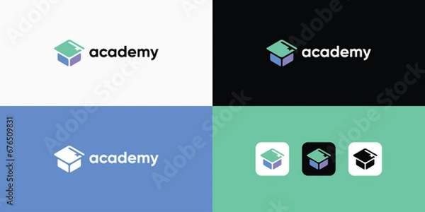 Obraz education logo design. academy logo vector modern