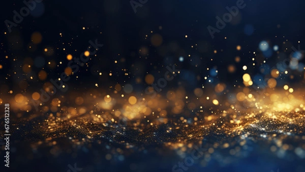 Obraz Luxurious golden dust with glittering particles