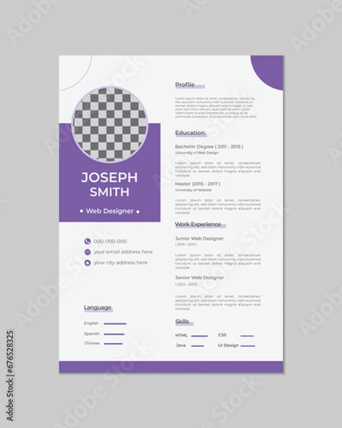 Obraz Professional Resume Template