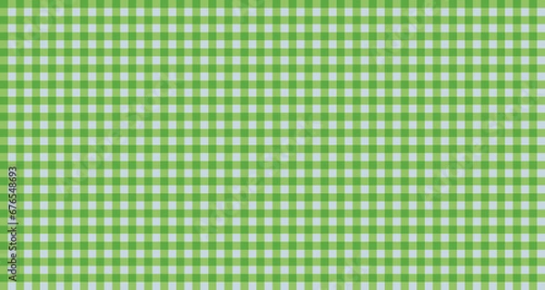 Obraz Green checkered pattern tablecloth