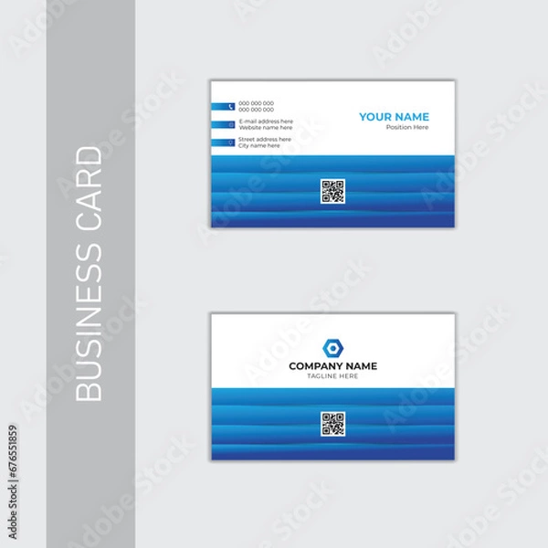 Fototapeta Modern creative minimal business card design template.