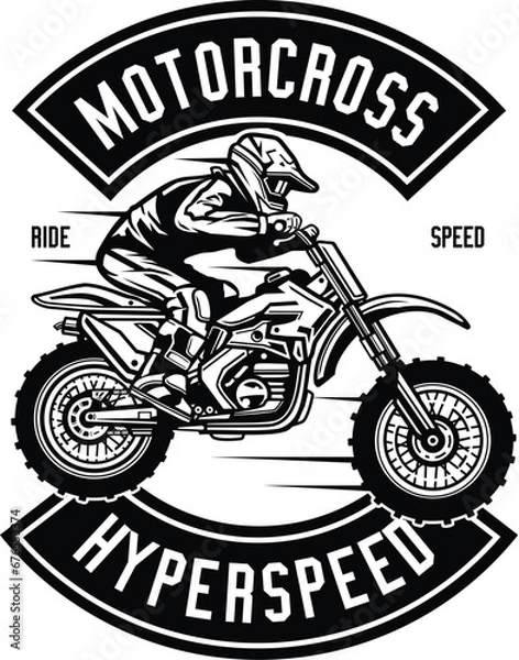 Obraz ride, motorcycle, emblem, vector logo 
