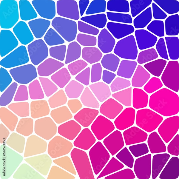 Fototapeta Colorful abstract voronoi mosaic background