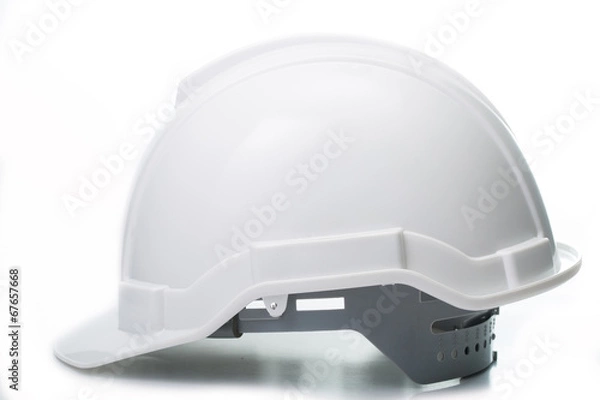 Fototapeta Safety helmet isolated with white background