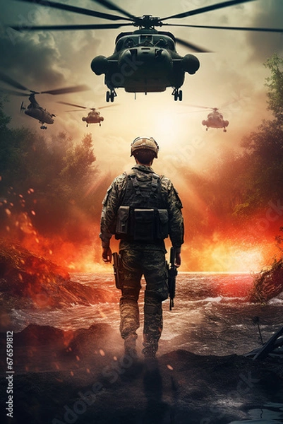 Obraz Military poster design