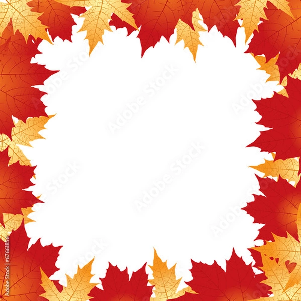 Fototapeta Leaves frame