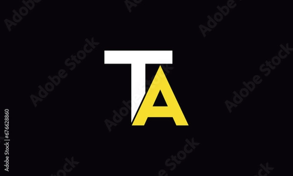 Obraz TA Abstract Letters Logo Monogram