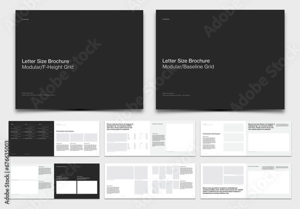 Fototapeta Modular Grid - Baseline & F-height Letter Size Horizontal